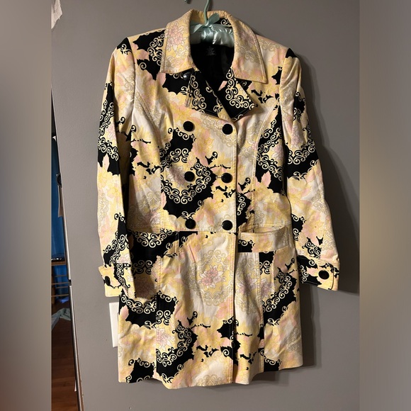 APOSTROPHE stretch womens size 2 original Trench Waterproof Jacket / coat - Picture 14 of 16